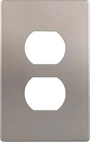 Miniatura 75 de ENERLITES Placa de pared de salida de receptáculo dúplex de tamaño mediano, placas de cubiertas de toma de corriente, tamaño medio de 1 banda, 4.88