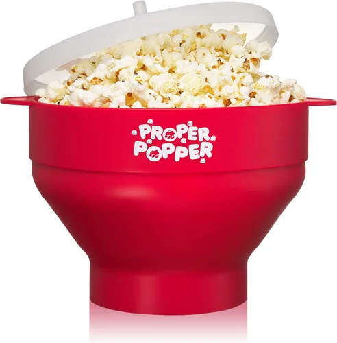 Miniatura 13 de La original Proper Popper - Palomera de microondas para palomitas de maíz, fabricada en silicona, cuenco plegable sin BPA y apto para lavavajillas