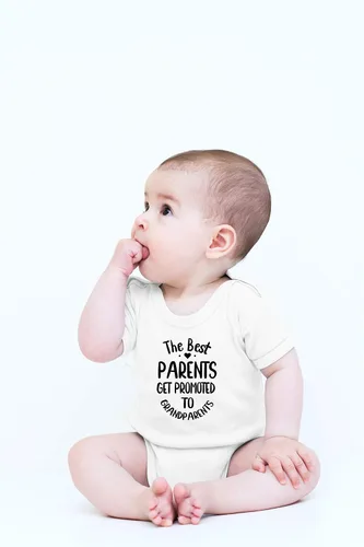 Miniatura 10 de CBTwear The Best Parents Get Promoted to Grandparents Baby Bodysuit - Divertido traje infantil - Humor infantil