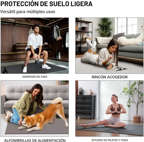 Miniatura 6 de AIRHOP 18 Azulejos Tapete de Piso de Gimnasio, Tapete de Gimnasio de Rompecabezas de Espuma EVA, Azulejos de Piso de Espuma Entrelazados de Alta