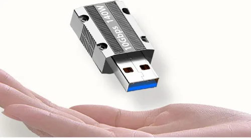 Miniatura 3 de Adaptador USB C hembra a USB macho de 10 Gbps, aleación de zinc tipo C a USB A adaptador de transferencia de datos de alta velocidad, USB 3.1 tipo C