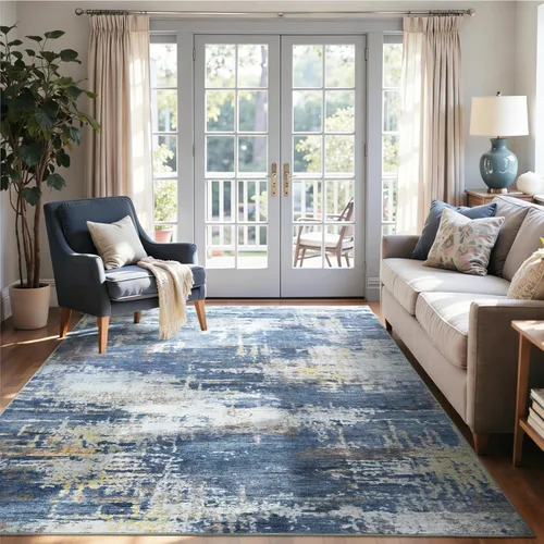 Miniatura 14 de Alfombra de pasillo lavable de 2 x 6 pies, antideslizante, de pelo bajo, alfombra de área de cocina, alfombra suave y larga para entrada, alfombra