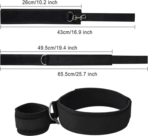 Miniatura 3 de Sujeción de cama para cama de tamaño individual, lazos sexuales para adultos para tobillos y muñecas, esposas sexuales, kits de bonage, correas