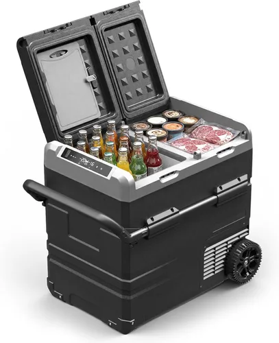 Miniatura 10 de Yellow Jacket Refrigerador de 12 voltios para automóvil, enfriador eléctrico portátil de 16 cuartos, refrigerador para auto para acampada al aire