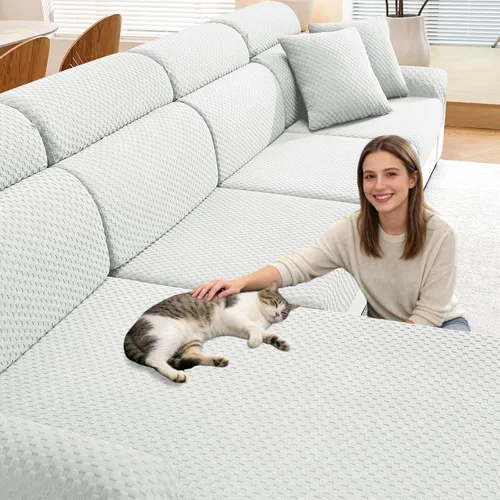 Miniatura 84 de YEMYHOM 【Liquidación】 Fundas Elásticas para Cojines de 1 Pieza, Fundas de Cojín de Asiento para Sofá y Silla, Funda Suave de Sofá de Repuesto