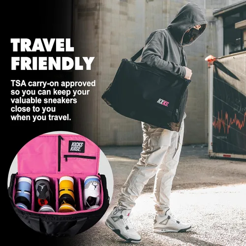 Miniatura 6 de KXKS. Kicks Kase Essential - Bolsa de viaje para zapatos, bolsa de viaje para zapatos deportivos, bolsa de deporte perfecta para gimnasio, viajes