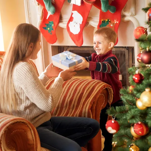 Miniatura 5 de EDSG Tarjetas de Navidad personalizadas 2025, tarjetas de felicitación personalizadas, tarjeta de Navidad de papel láser, regalo de Papá Noel
