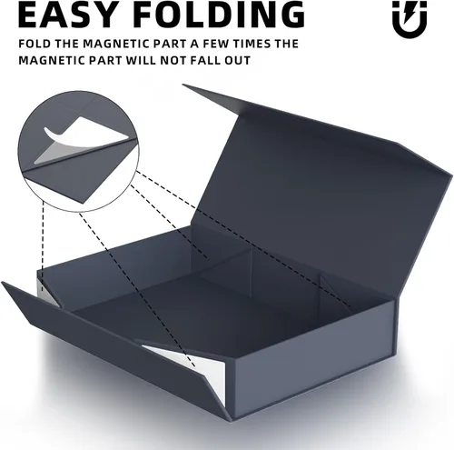 Miniatura 7 de Caja de regalo de 11.5 x 8.2 x 2.3 pulgadas, cajas de regalo para regalos de cierre magnético, cajas de regalo con tapas para regalos de cumpleaños