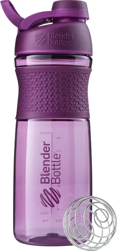 Miniatura 12 de BlenderBottle SportMixer Botella mezcladora perfecta para batidos de proteínas y pre entrenamiento, 20 onzas, color ciruela
