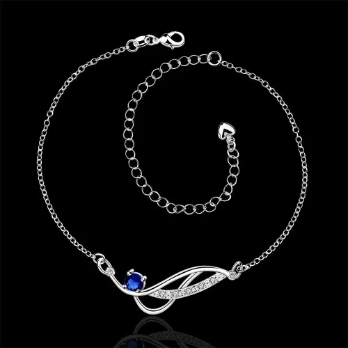 Miniatura 6 de Zhiwen Tobillera de plata 925 para mujer