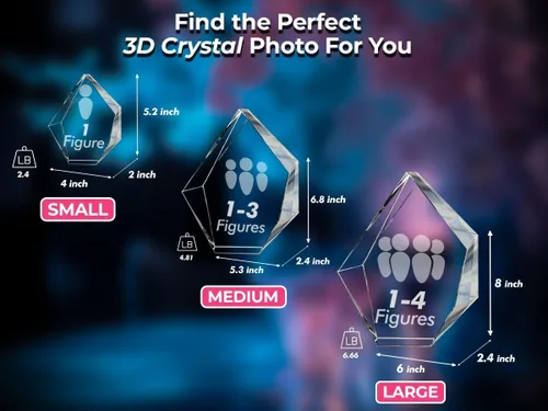 Miniatura 3 de 3D innovation Foto de cristal 3D, regalos conmemorativos personalizados para mamá, papá, esposa, hombres, mascotas, detalle de cristal grabado