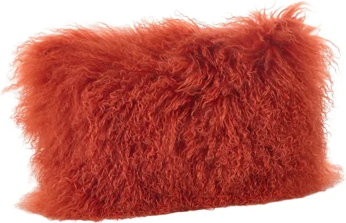 Miniatura 53 de Saro Lifestyle Almohada de piel de cordero mongol rellena de poliéster Gris