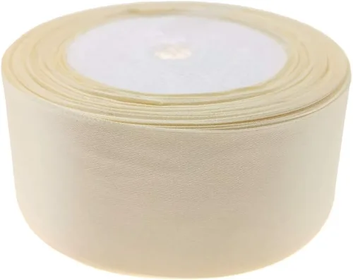 Miniatura 50 de Cinta de tela de satén de color sólido para manualidades, envoltura de regalos, lazo para el pelo, decoración de bodas