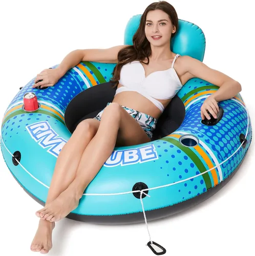 Jasonwell Flotador inflable de tubo de río, flotador de río resistente, flotadores de piscina para lago, tubos de agua de primera calidad para Cian