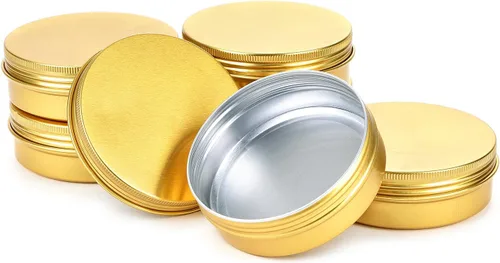 Miniatura 2 de TMO - Latas de 4 onzas con tapa de rosca, latas redondas de acero de aluminio, latas de viaje, latas de almacenamiento, latas de alimentos, latas