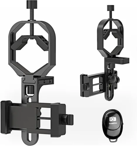 Gosky Adaptador universal para telescopio para teléfono – Soporte de teléfono telescópico y soporte de teléfono para telescopio, adaptador de