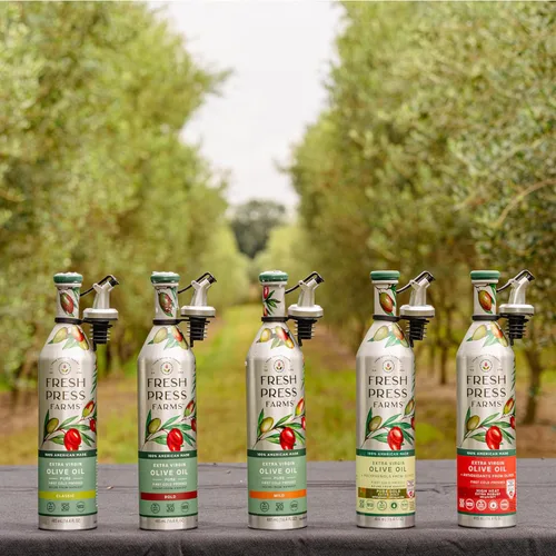 Miniatura 6 de Fresh Press Farms Aceite de Oliva Virgen Extra Prensado en Frío Audaz, 16.4 Fl Oz (Paquete de 2), Cultivado en Georgia, 100% Hecho en Estados