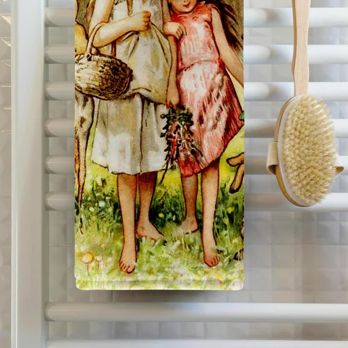Miniatura 2 de Toalla de baño de mano para piscina de 22 x 30 pulgadas, Vogel - Blancanieves y rojo rosa VintageChest - Cuentos de hadas