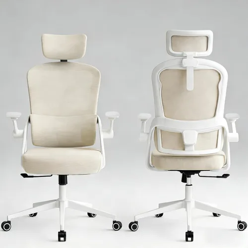 Miniatura 8 de Silla de oficina ergonómica, sillas de escritorio cómodas de 350 libras con reposacabezas ajustable y soporte de espalda lumbar, sillas