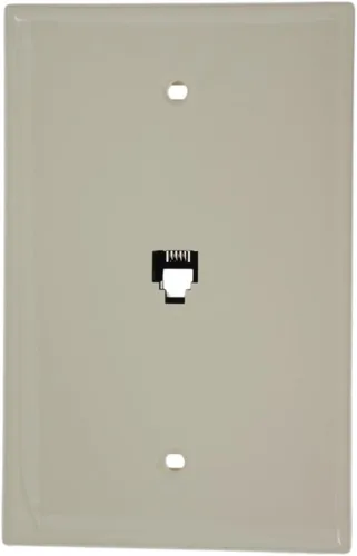 Miniatura 2 de Leviton Jack de pared de teléfono de tamaño mediano, 6P4C, 40539-PMW, blanco
