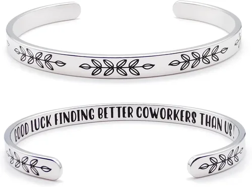 Miniatura 58 de Dczosily Pulseras inspiradoras para mujer, de acero inoxidable, pulseras motivacionales, regalos personalizados para mejores amigas