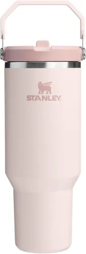 Miniatura 6 de Stanley IceFlow - Vaso con pajilla abatible con asa, de 20 onzas, tapa giratoria y popote abatible, botella de agua resistente a fugas, acero