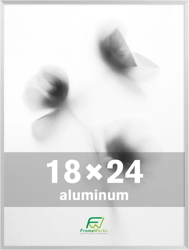 Miniatura 22 de FrameWorks Marcos para póster de aluminio cepillado de 12 x 18 pulgadas, diseño moderno de metal cepillado con plexiglás inastillable, perfecto