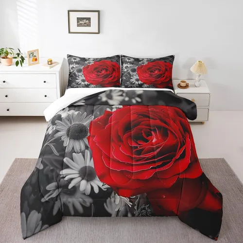 Miniatura 44 de Feelyou Juego de edredón de música rock para niños, edredón colorido con estampado de mariposas para niños y niñas, juego de ropa de cama de Multi