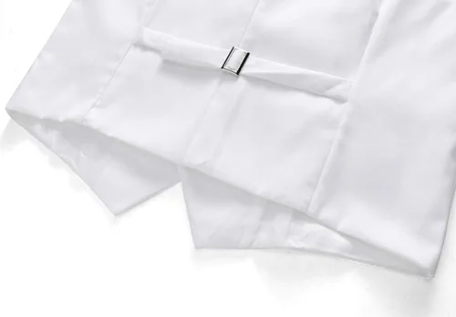 Miniatura 8 de UNINUKOO Chaleco de traje para hombre, ajustado, vestido formal, chaleco casual de cuatro botones, chaleco de traje de esmoquin