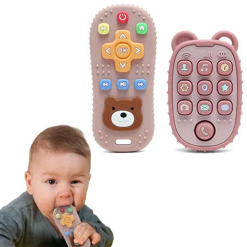 Miniatura 7 de HippoBaby Mordedor de mano de conejo, paquete de 2 – Juguetes de dentición de silicona para bebés, niños pequeños y recién nacidos – 100% grado