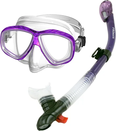 Miniatura 9 de Promate Máscara de purga de snorkel y conjunto combinado de snorkel seco (SCS0096)