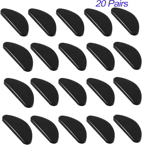 Miniatura 2 de 20 pares de almohadillas de nariz para anteojos, almohadillas de silicona suave, almohadillas adhesivas antideslizantes para la nariz para anteojos