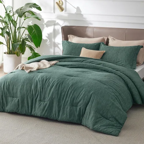 Miniatura 120 de Bedsure Juego de edredón Twin/Twin XL, ropa de cama suave beige para todas las estaciones, juego de cama teñido catiónico, 2 piezas, 1 edredón