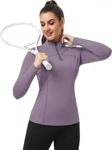 Miniatura 4 de CADMUS Women's Compression Long Sleeve Shirts for Hiking Running Dry Fit Tights