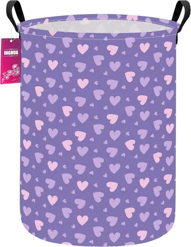 Miniatura 18 de Cesta de lavandería grande de tela de lona ligera, cesta de almacenamiento para juguetes, ropa sucia plegable, impermeable, para dormitorios