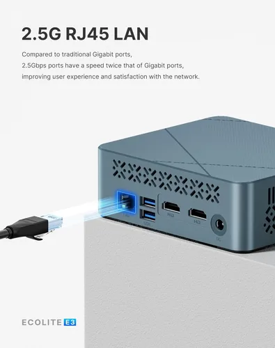 Miniatura 6 de BOSGAME Mini PC E3 Neo, Alder Lake N95 Mini computadoras USB-C con todas las funciones, RAM DDR4 de 16 GB, SSD NVMe de 512 GB, pantalla triple 4K