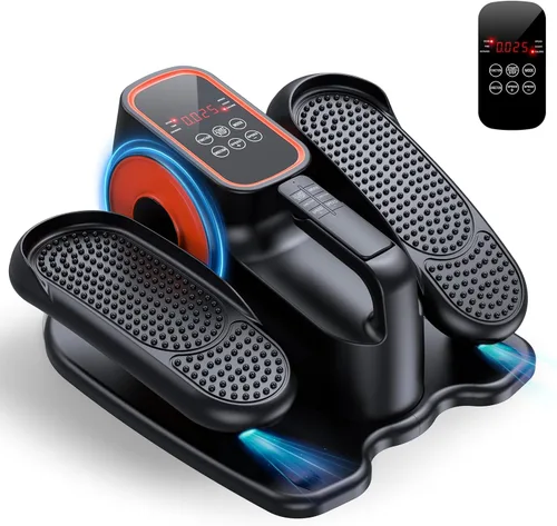 DUREXO Under Desk Elliptical, Leg Exerciser While Sitting for Seniors, Quiet Portable Electric Seated Pedal Exerciser with Remote Control and 12