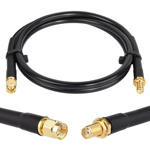 Miniatura 19 de XRDS -RF Cable SMA de 1 pie, cable de extensión SMA con conector SMA macho a SMA hembra de 50 ohmios KMR240 cable coaxial SMA de baja pérdida