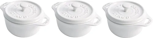 Miniatura 12 de STAUB Cerámica Horno holandés 3 piezas Mini Round Cocotte, Cereza
