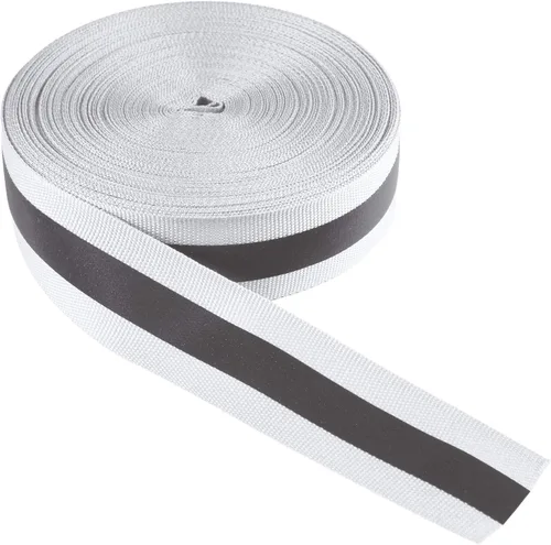 Miniatura 18 de LLPT Cinta reflectante para coser, alta visibilidad, de 1 pulgada x 50 pies, nailon plateado florescente de seguridad para advertencia, adorno