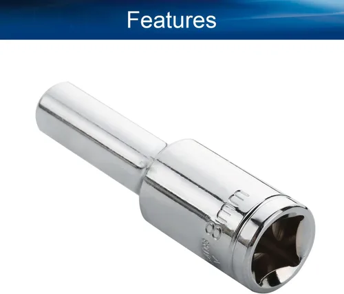 Miniatura 3 de Auniwaig 1/2" Drive x 0.315 in Deep 6-Point Impact Socket, métrico, Cr-V, conector fraccional mecánico