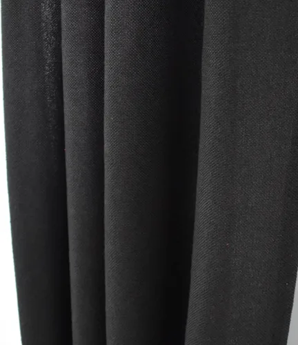 Miniatura 4 de UPOPO Cortinas de niveles de cocina negras de privacidad de lino texturizado de 24 pulgadas de largo, cortinas de café sobre el fregadero, cortinas