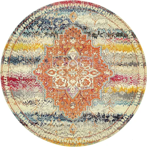 Miniatura 23 de Unique Loom Vita Collection - Alfombra vintage tribal sudoccidental sobreteñida (2 pies x 6 pies 7 pulgadas, para pasillo, turquesa/amarillo)