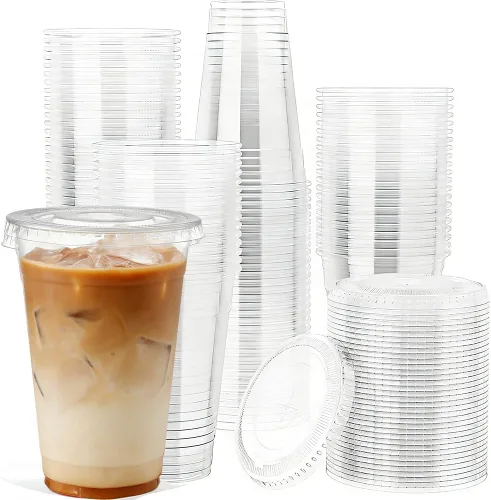 Miniatura 8 de 240 tazas pequeñas de plástico transparente para condimentos con tapas, recipientes de porciones de 1 oz, ideales para condimentos, aderezos