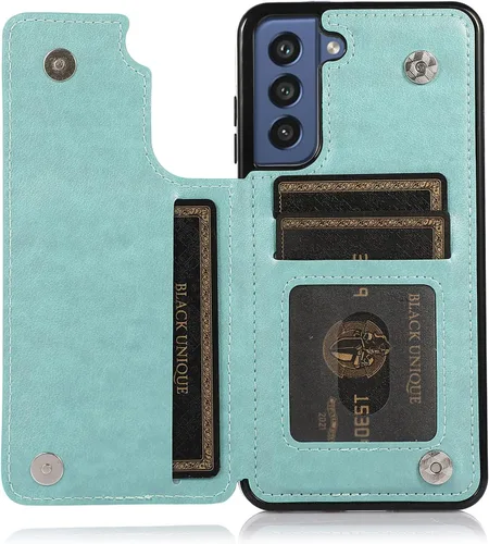 Miniatura 5 de Funda de teléfono para Samsung Galaxy S21 FE Gaxaly S 21 FE 5G con protector de pantalla de vidrio templado, tarjetero con soporte para tarjetero