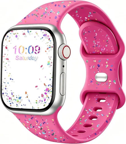 Miniatura 13 de Correas deportivas compatibles con Apple Watch de 38mm 40mm 41mm 42mm 44mm 45mm 46mm 49mm, p/mujer y hombre, correa de silicona para iWatch Series