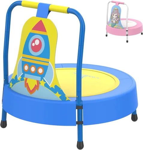 LANGXUN Juguetes para bebés y niños pequeños, mini trampolín para niños pequeños, regalos de cumpleaños para bebés y niños pequeños niños y niñas,