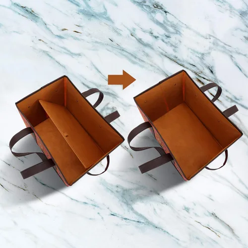 Miniatura 3 de Foraineam Juego de bolsas reutilizables para comestibles, bolsas de compras plegables y resistentes con fondo reforzado Multicolor / paquete de 3