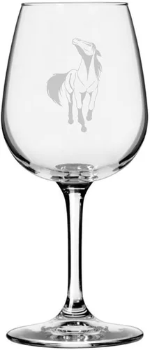 Miniatura 24 de Morgan Body Horse - Copa de vino grabada multiusos (12.75 onzas)