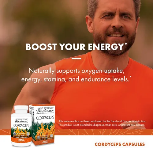 Miniatura 5 de Host Defense Cordyceps Cápsulas - Suplemento de apoyo inmunológico y energético - Suplemento de salud renal con Cordyceps - Suplemento de apoyo